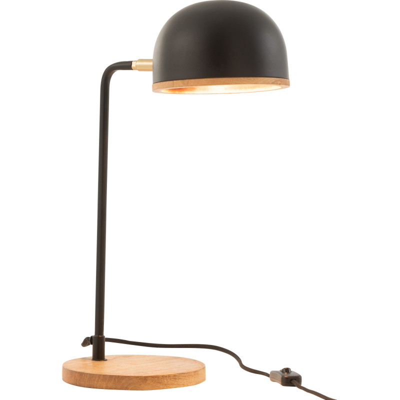 Lampe à poser Évi en Métal Noir Bois Naturel - 3