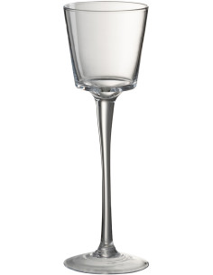 Photophore design sur pied Hauteur 35 cm en Verre Transparent Zayden - 1