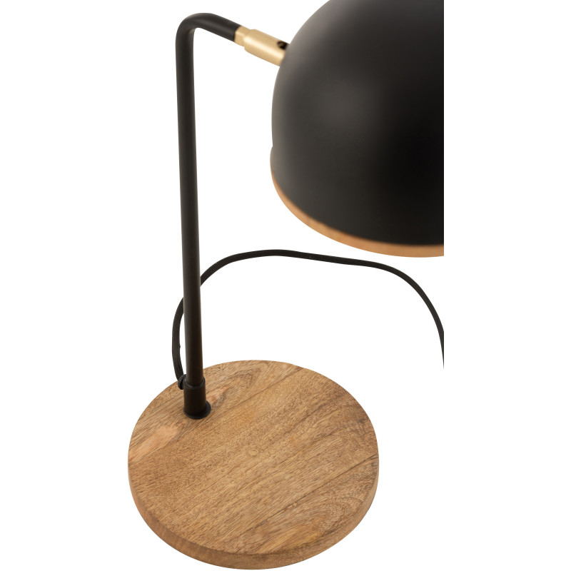Lampe à poser Évi en Métal Noir Bois Naturel - 5