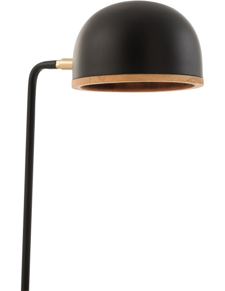 Lampe à poser Évi en Métal Noir Bois Naturel - 6