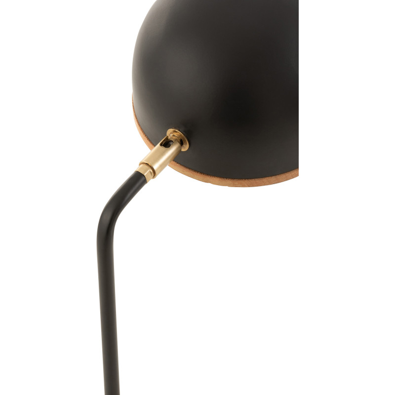 Lampe à poser Évi en Métal Noir Bois Naturel - 7