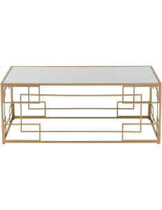 Table basse Rectangulaire Rami en Métal Doré Verre - 1 2