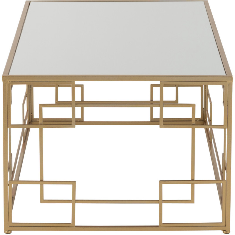 Table basse Rectangulaire Rami en Métal Doré Verre - 3