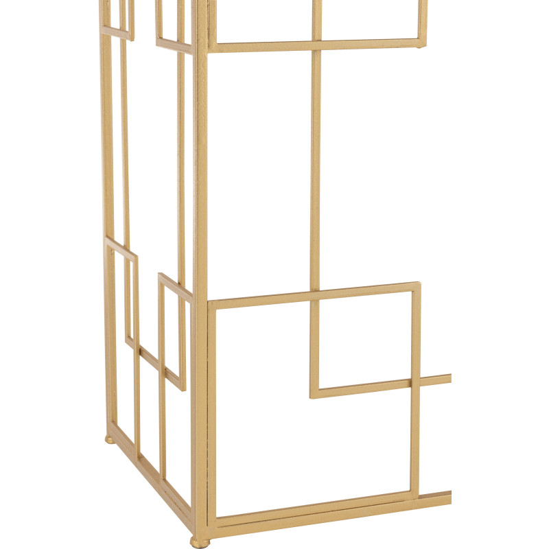 Console Rectangulaire Rami en Métal Doré Verre - 5