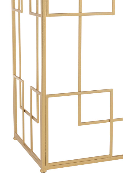 Console Rectangulaire Rami en Métal Doré Verre - 5