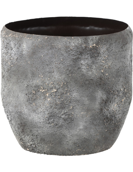 Cache-pot en Métal Gris Doji Diamètre 39 cm Effet rugueux - 1