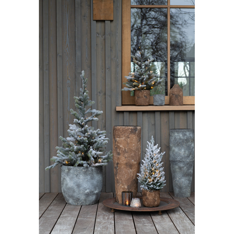 Cache-pot en Métal Gris Doji Diamètre 39 cm Effet rugueux - 2