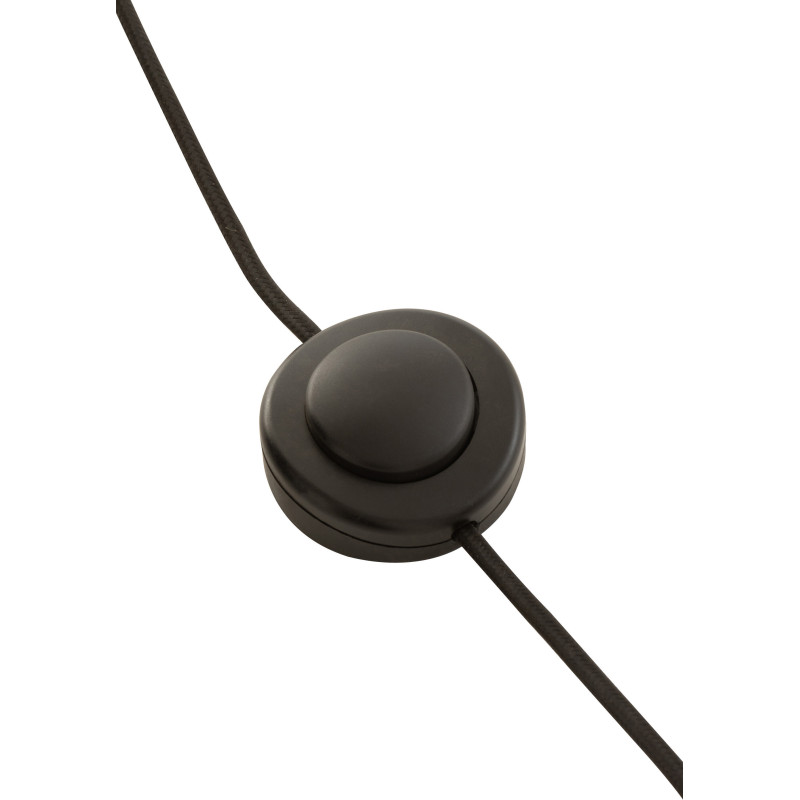 Lampadaire sur pied Évi en Métal Noir Bois Naturel - 7