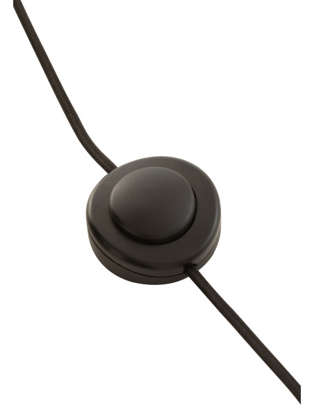 Lampadaire sur pied Évi en Métal Noir Bois Naturel - 7