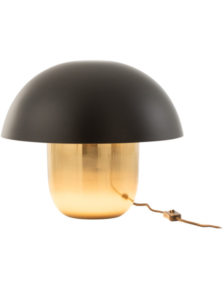 Lampe à poser Champignon Fungo 40 cm en Métal Noir Doré - 2