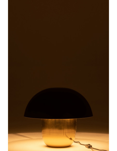 Lampe à poser Champignon Fungo 40 cm en Métal Noir Doré - 3