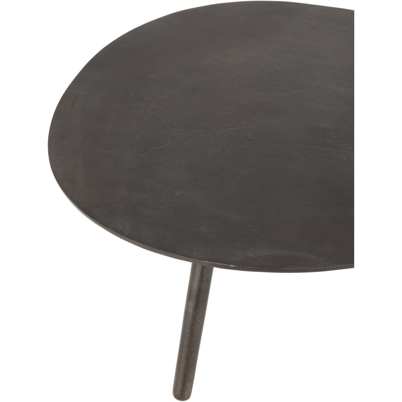 Table basse Ovale Drop en Aluminium Noir - 4