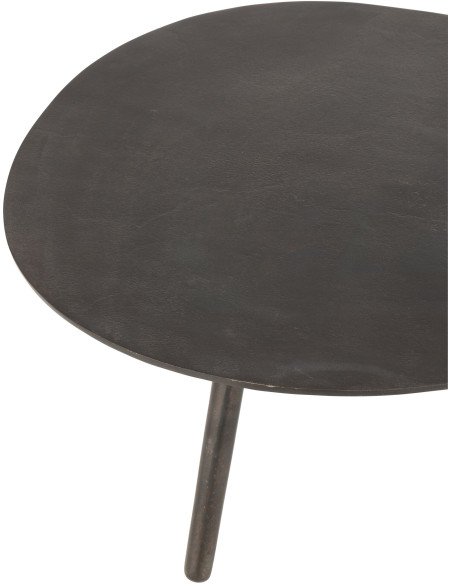 Table basse Ovale Drop en Aluminium Noir - 4