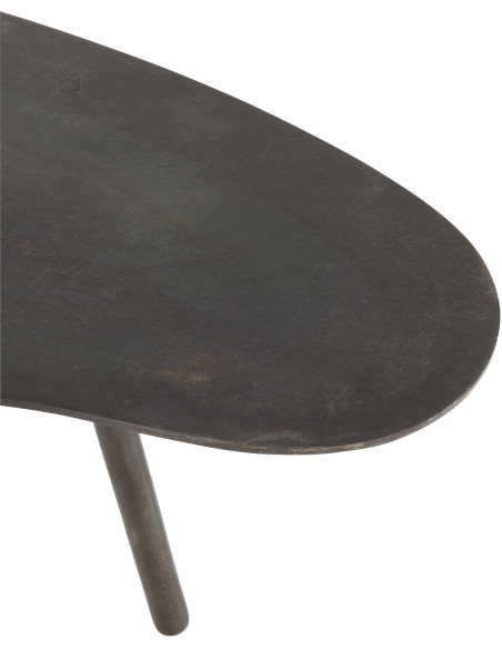 Table basse Ovale Drop en Aluminium Noir - 5