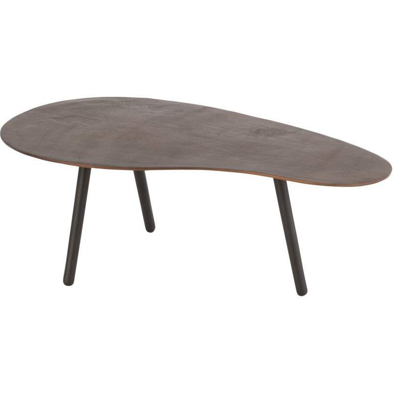 Table basse Ovale Drop en Aluminium Marron - 1