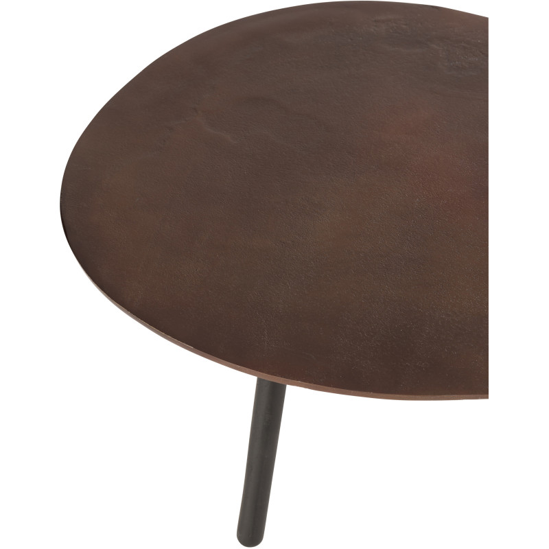Table basse Ovale Drop en Aluminium Marron - 3
