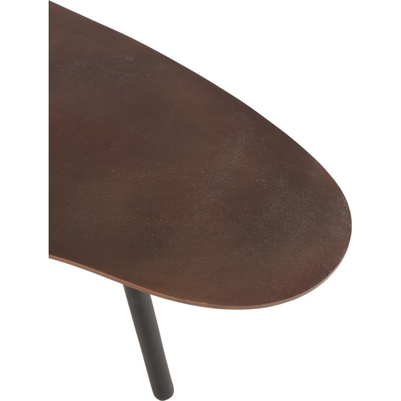 Table basse Ovale Drop en Aluminium Marron - 4