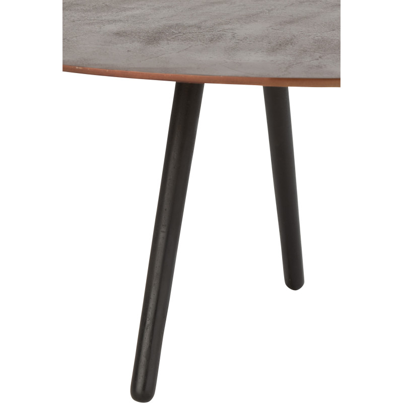 Grande Table basse Ovale Drop en Aluminium Marron - 2