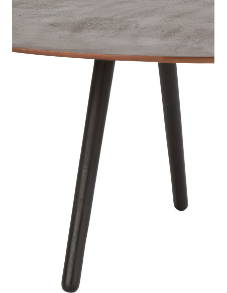 Grande Table basse Ovale Drop en Aluminium Marron - 2