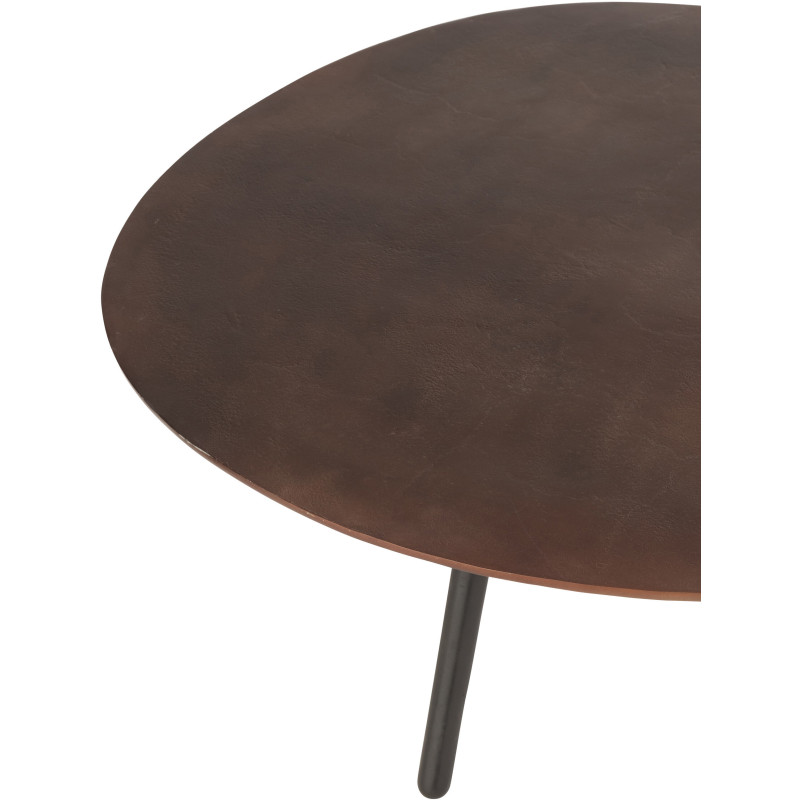 Grande Table basse Ovale Drop en Aluminium Marron - 3
