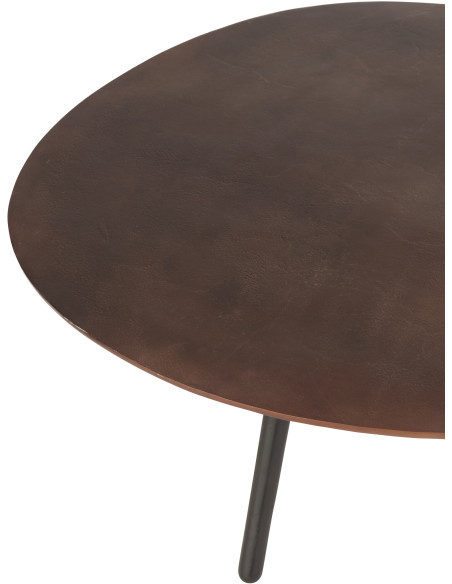 Grande Table basse Ovale Drop en Aluminium Marron - 3