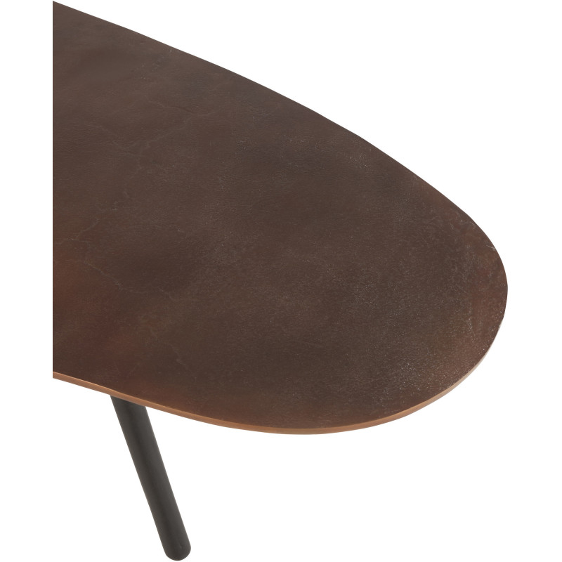 Grande Table basse Ovale Drop en Aluminium Marron - 4