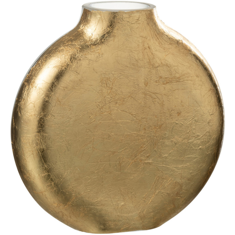 Vase Rond Miki Hauteur 15 cm en Verre Doré - 3