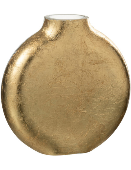 Vase Rond Miki Hauteur 15 cm en Verre Doré - 3