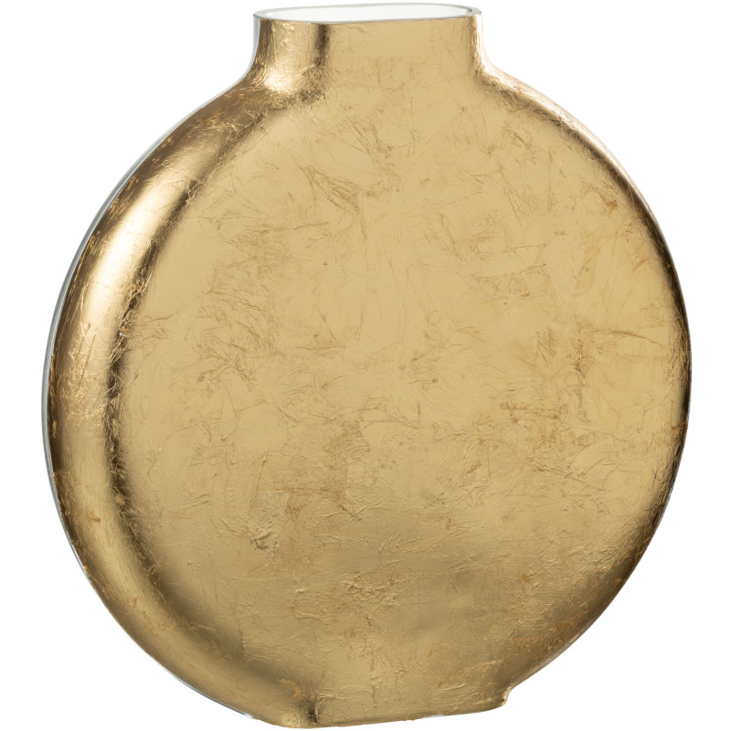 Vase Rond Miki Hauteur 25 cm en Verre Doré - 3
