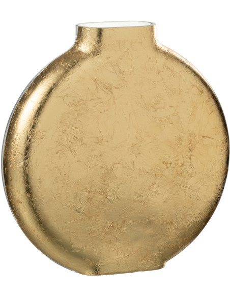 Vase Rond Miki Hauteur 25 cm en Verre Doré - 3