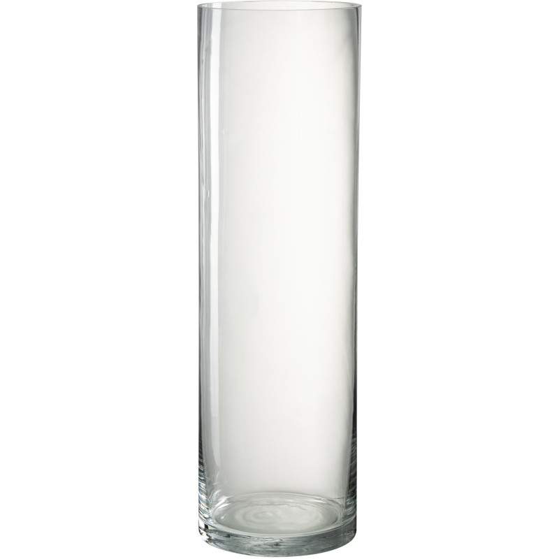 Vase Cylindrique XL Eca Hauteur 50 cm en Verre Transparent - 1