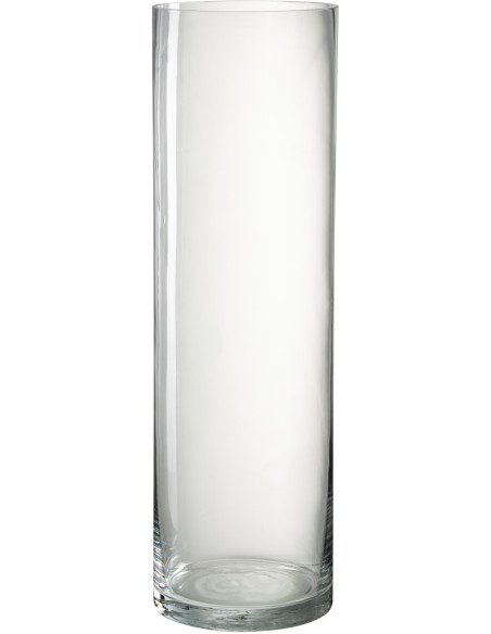 Vase Cylindrique XL Eca Hauteur 50 cm en Verre Transparent - 1