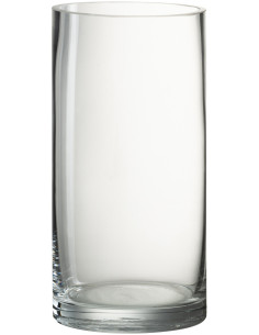 Vase colonne transparent en verre H40 cm - 1
