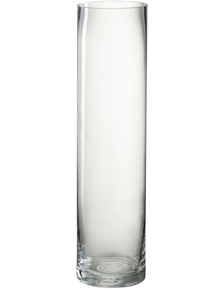 Vase Cylindrique Joma Hauteur 40 cm en Verre Transparent - 1