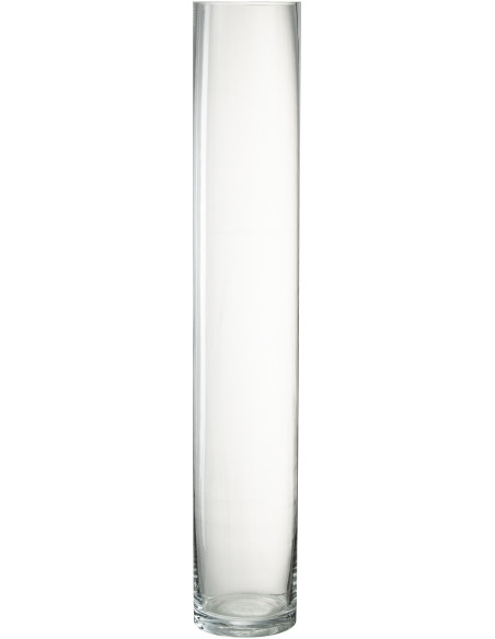 Vase Cylindrique XL Joma Hauteur 60 cm en Verre Transparent - 1