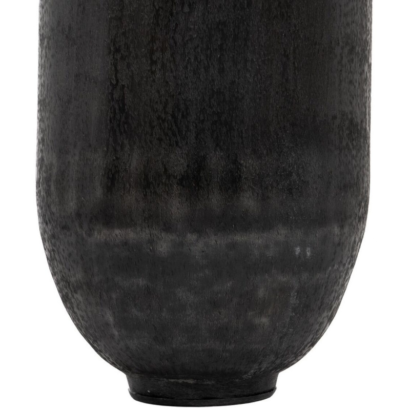 Vase moderne Ovale XXL Hauteur 100 cm en Métal Noir Amaran - 2