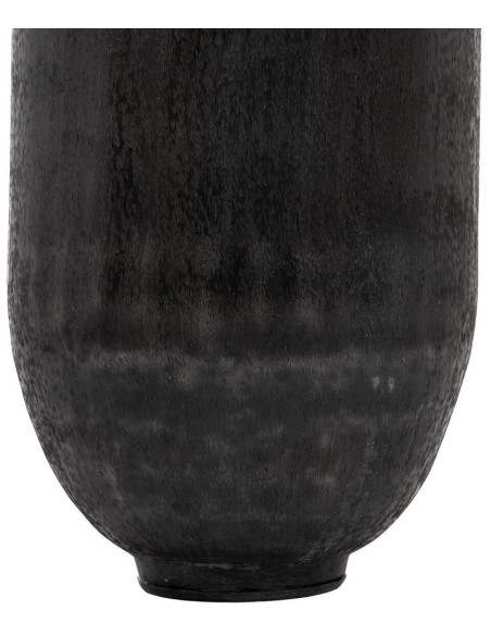 Vase moderne Ovale XXL Hauteur 100 cm en Métal Noir Amaran - 2