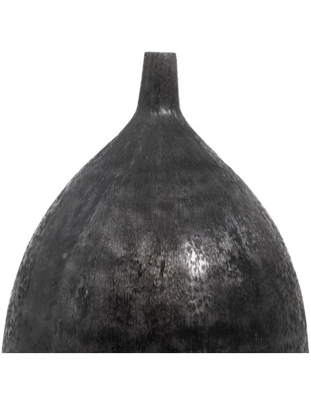 Vase moderne Ovale XXL Hauteur 100 cm en Métal Noir Amaran - 4