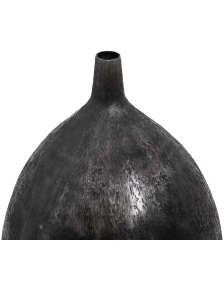 Vase moderne Ovale XXL Hauteur 100 cm en Métal Noir Amaran - 5