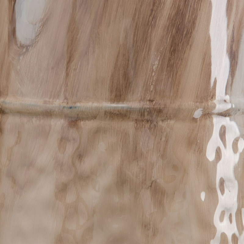 Vase moderne Cylindrique XXL Hauteur 68 cm en Métal Beige Kalanl - 3