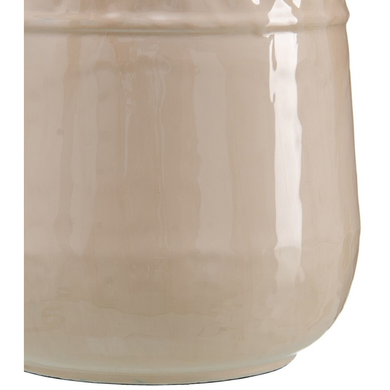 Vase moderne Cylindrique XXL Hauteur 68 cm en Métal Beige Kalanl - 4