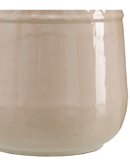 Vase moderne Cylindrique XXL Hauteur 68 cm en Métal Beige Kalanl - 4