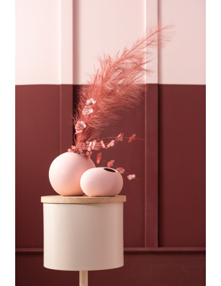 Vase Boule Hadrian Hauteur 25 cm en Céramique Rose pastel - 2