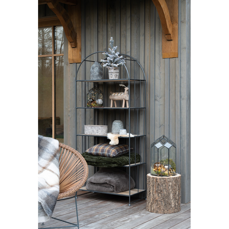 Terrarium pour plante en verre et métal noir 25 cm - 5