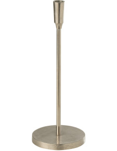 Bougeoir sur pied Candor Hauteur 40 cm en Métal Argenté - 1