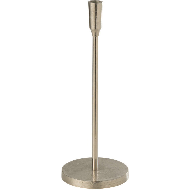 Bougeoir sur pied Candor Hauteur 40 cm en Métal Argenté - 1