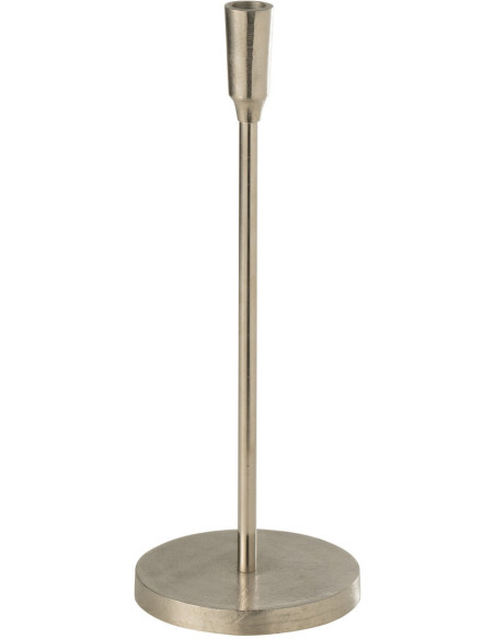 Bougeoir sur pied Candor Hauteur 40 cm en Métal Argenté - 1