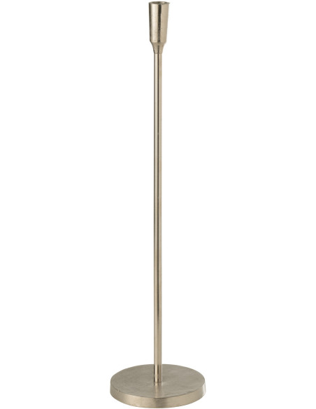 Bougeoir sur pied Candor Hauteur 60 cm en Métal Argenté - 1