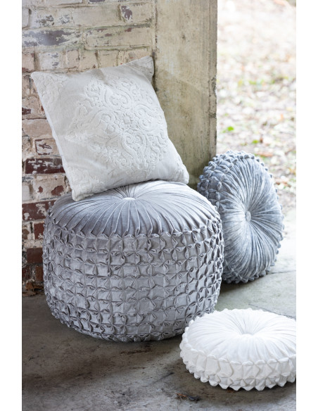 Coussin Carré Vendé 45x45 en Polyester Blanc - 4