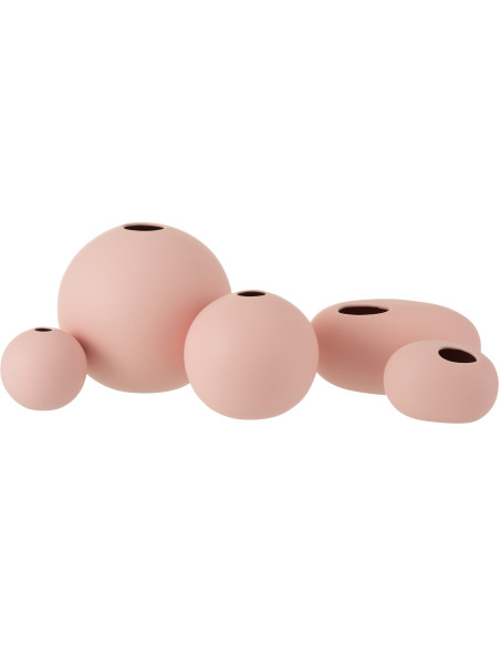Vase Boule Hadrian Hauteur 25 cm en Céramique Rose pastel - 3